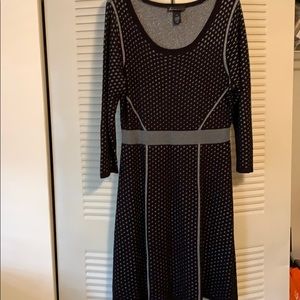 Lane Bryant Dress Size 14 / 16 Black Silver